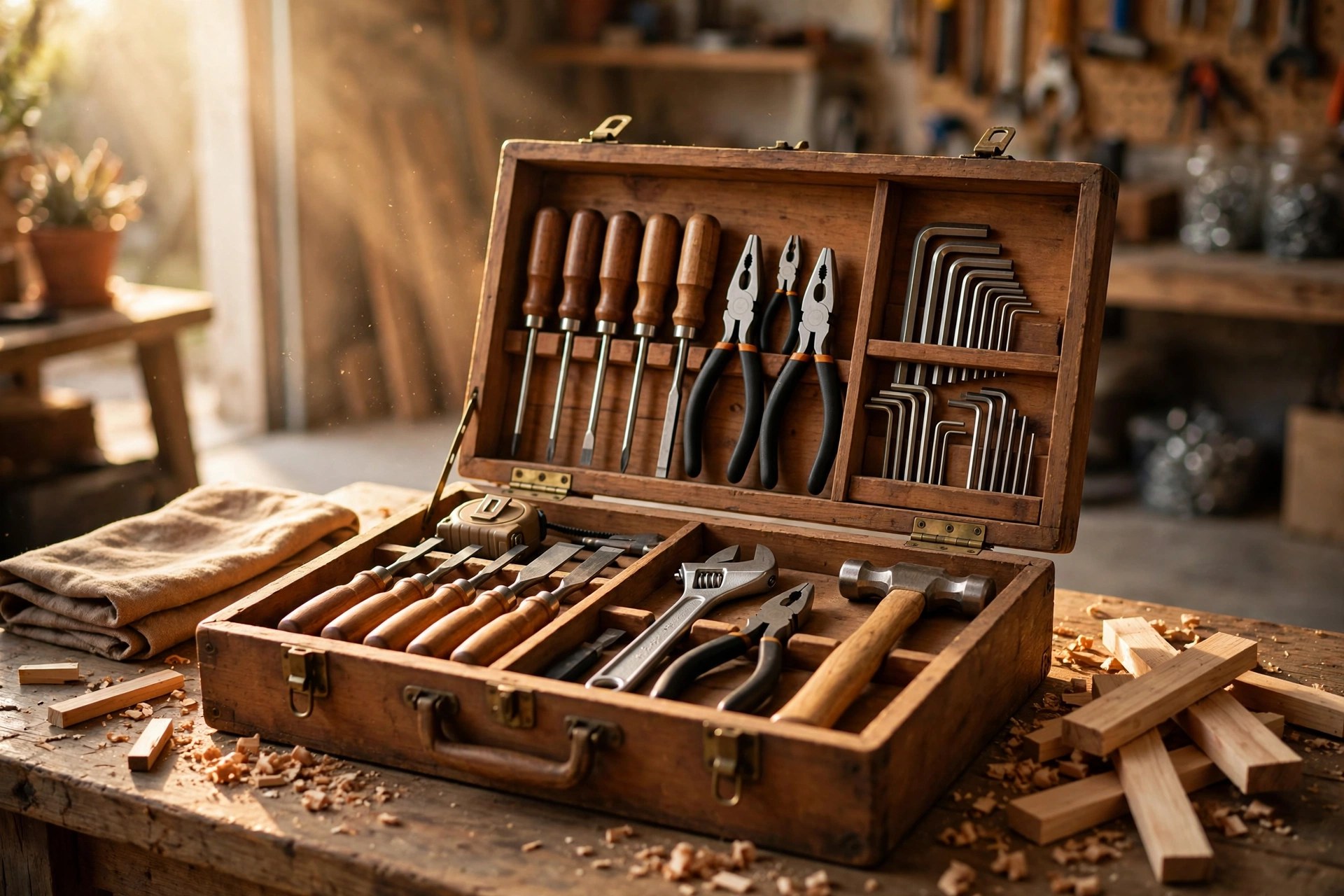 A toolbox with neatly organized tools, symbolizing optional policy extras